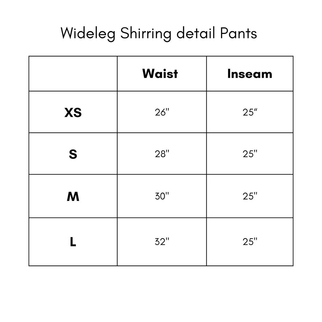 Wide Leg Shirring Detail Pants - White