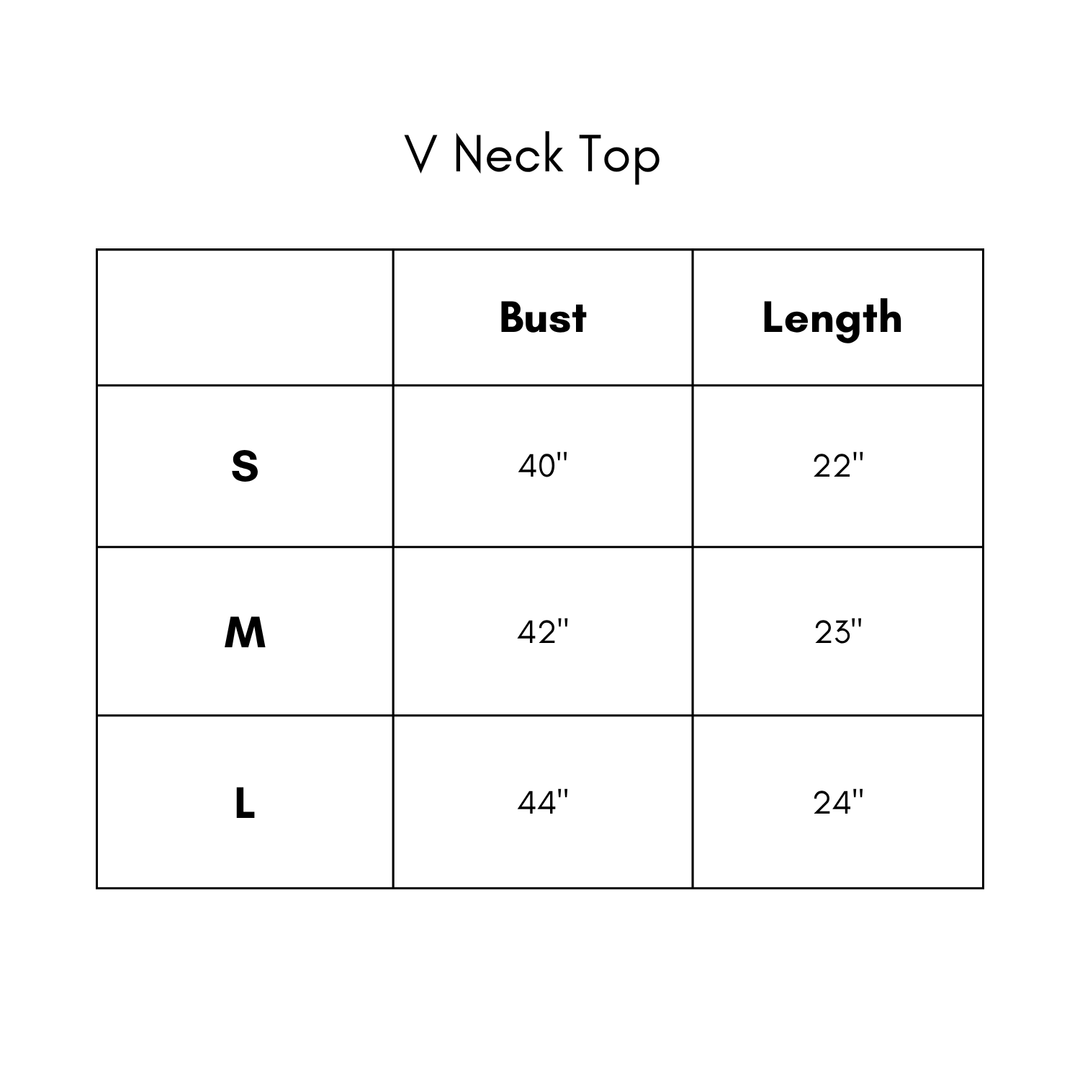 V Neck Top - Stone