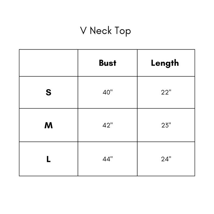 V Neck Top - Stone