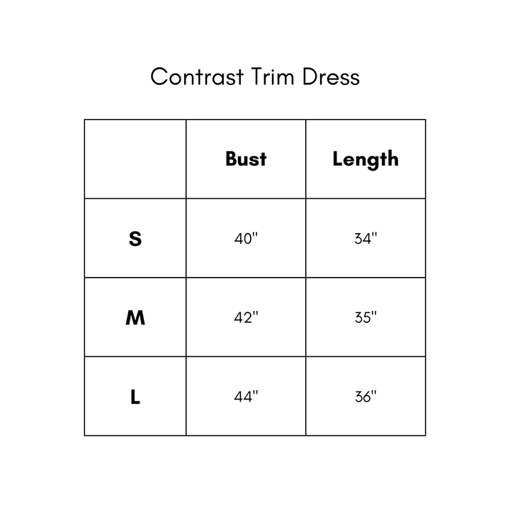 Contrast Trim Dress - Green