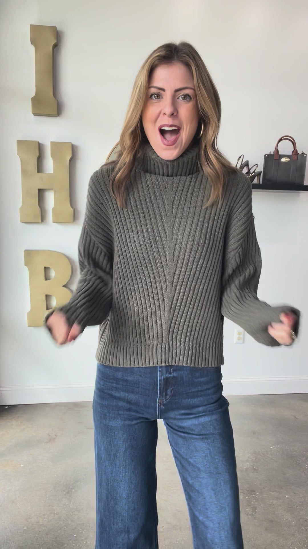 Chunky Turtleneck Sweater - Green