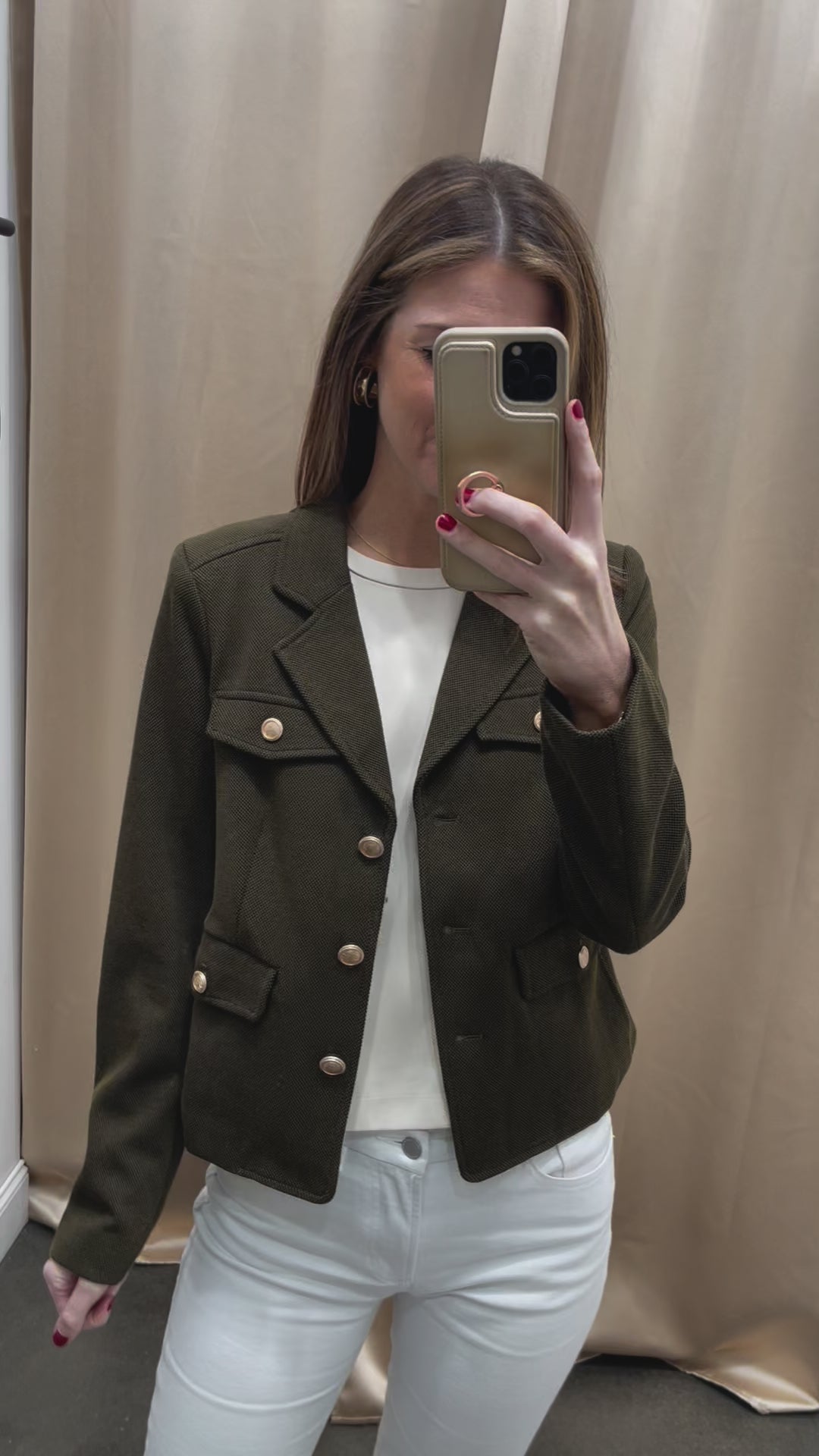 Military Blazer Jacket - Olive