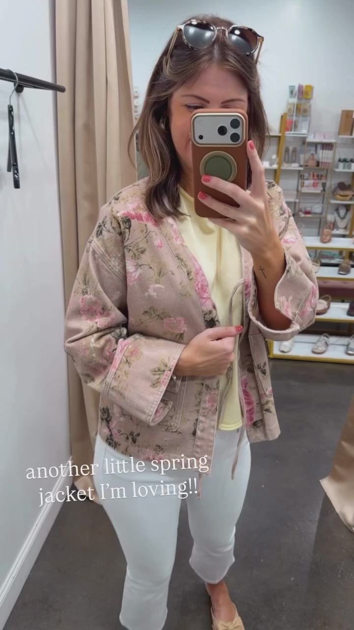 Floral Denim Jacket