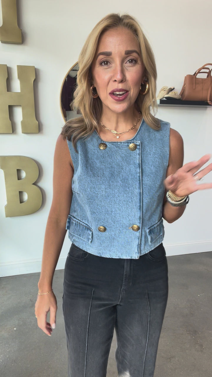 Steve Madden Brea Vest - Denim