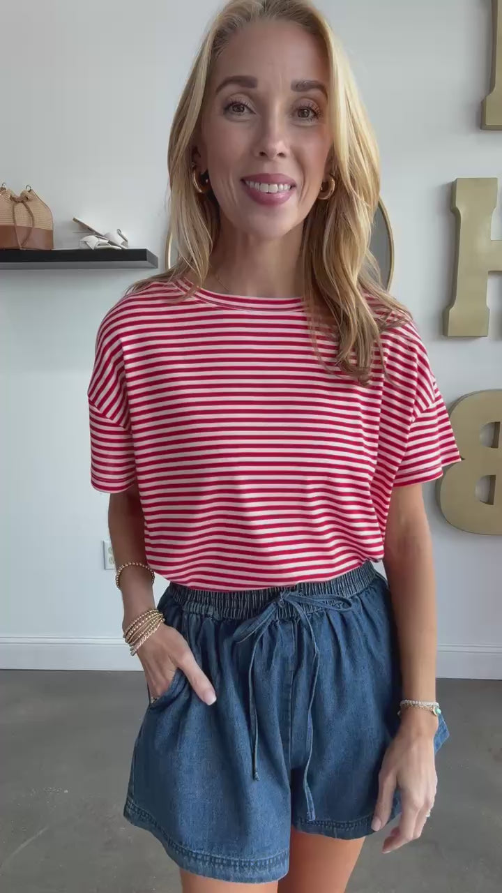 Striped Tee - Red/White