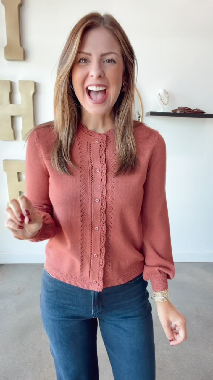Scalloped Edge Cardigan