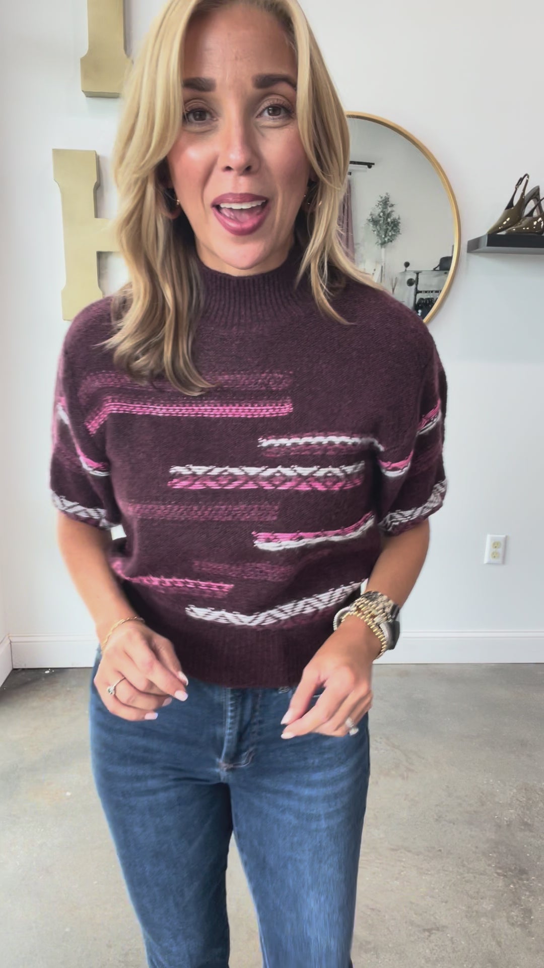 Steve Madden Ketra Sweater - Wine