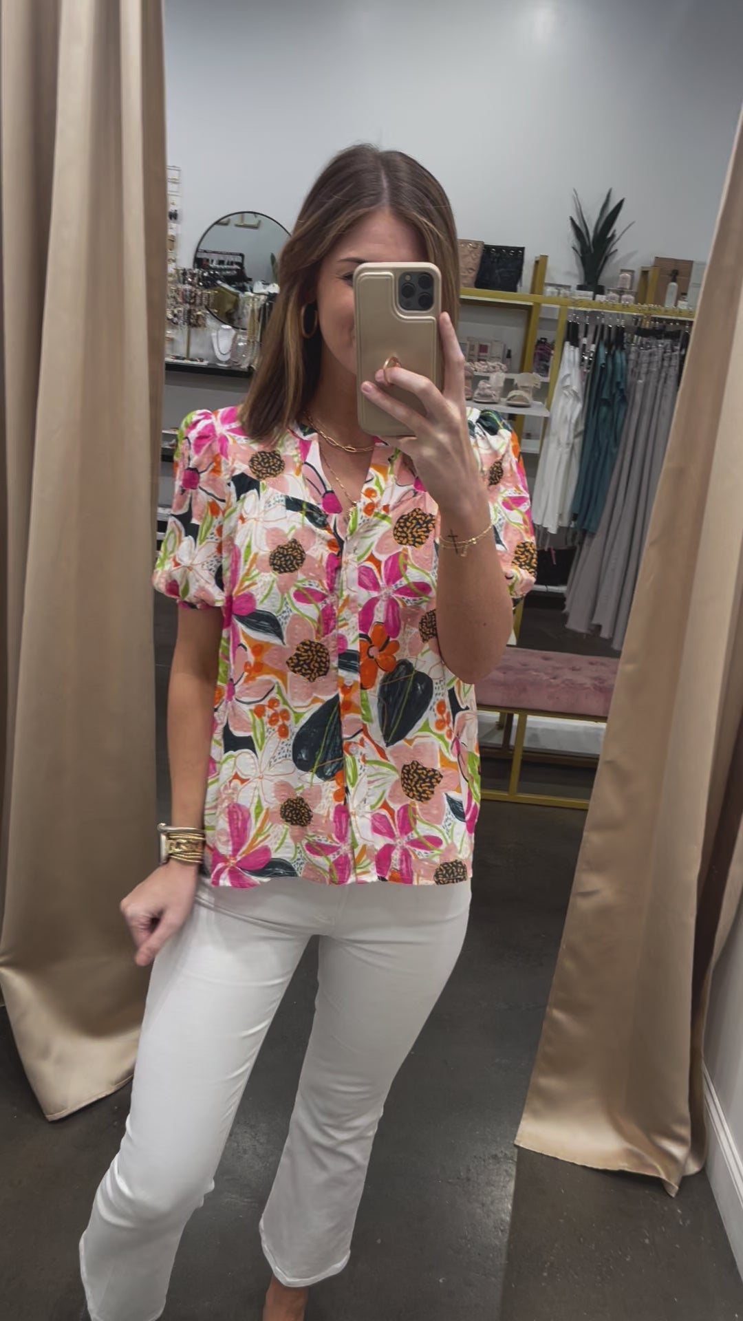 Floral Print Short Sleeve Top