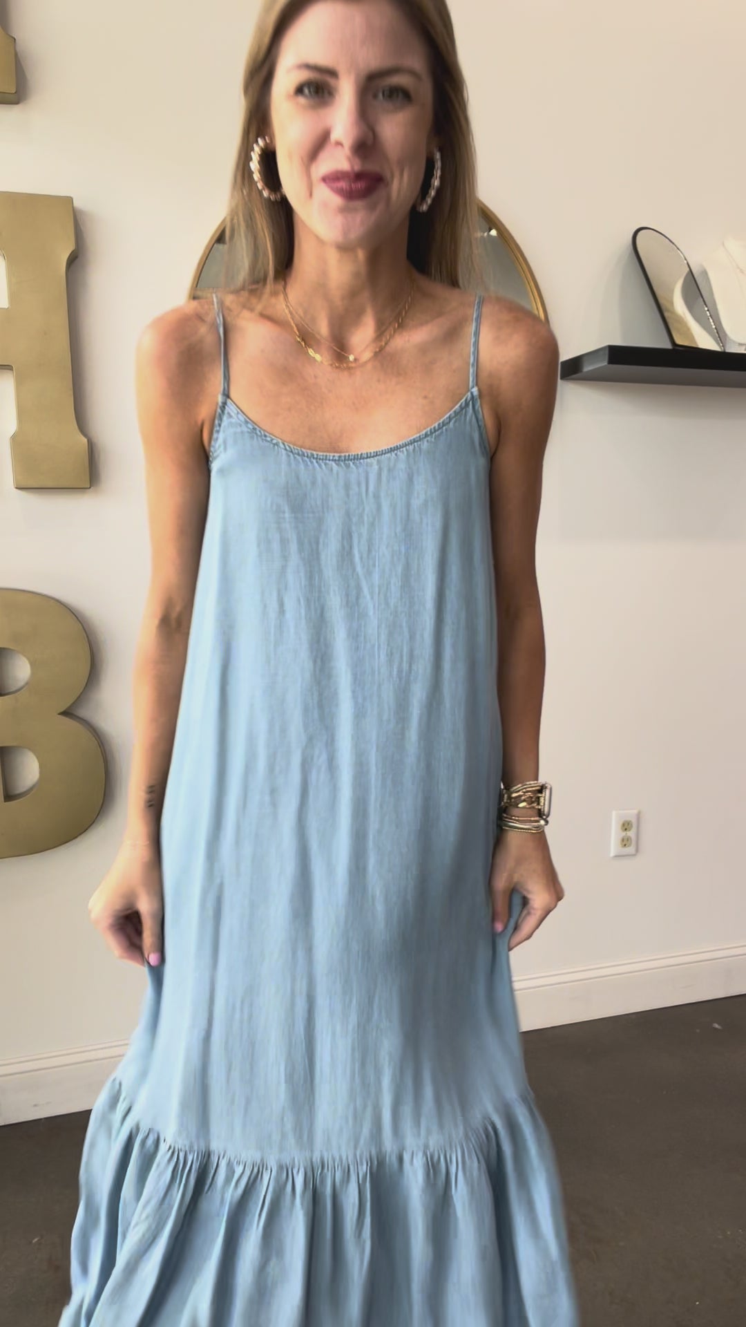 Chambray Maxi Dress