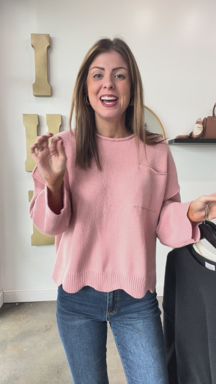 Front Pocket Sweater - Black