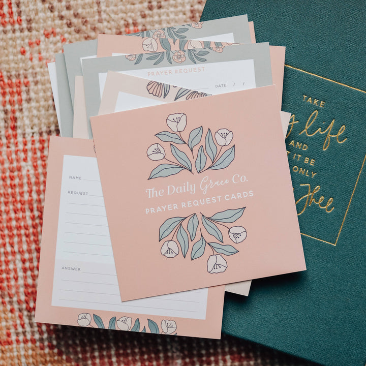 Prayer Request Cards - Teal Floral