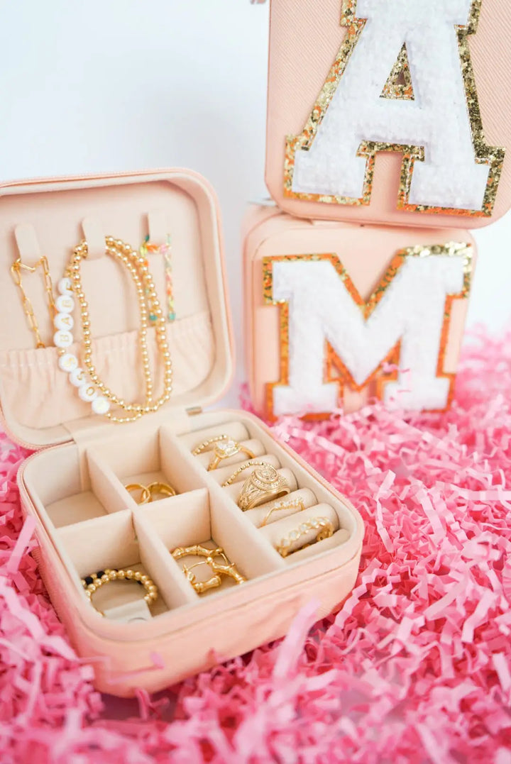 Varsity Patch Jewelry Box - Initial